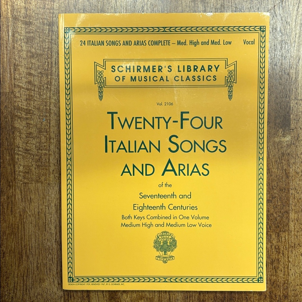 Twenty-Four Italian Songs and Arias of the Seventeenth and Eighteenth Centuries